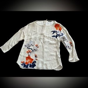 mulbeerry silk massimo dutti small blouse